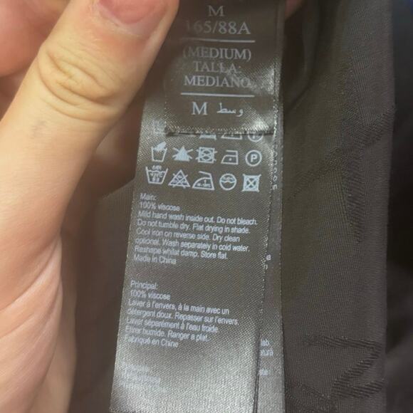 ALLSAINTS Tilly Valentine Woven Long Sleeve Midi Dress Black EUC Size Medium - Picture 8 of 10